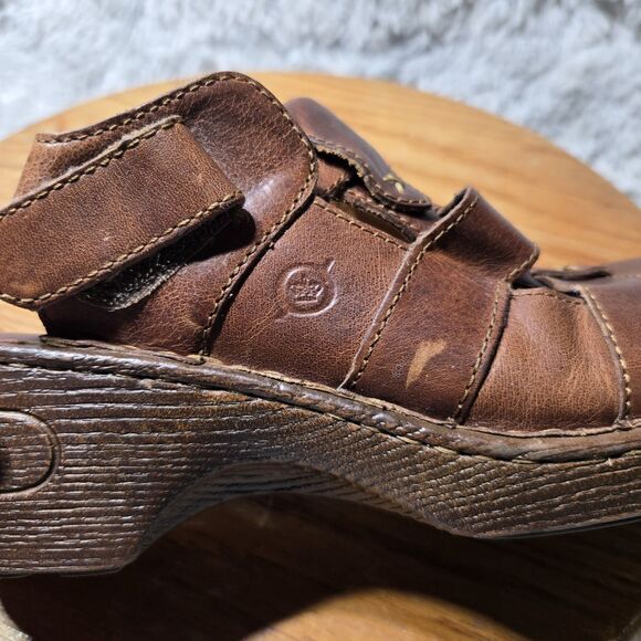 Born Cabot III Womens Size 9/40.5 Brown Leather Fisherman Sandals - Picture 9 of 11